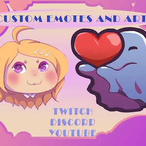 Custom Emotes, Twitch Emotes, Personalised, Cute Emotes, Anime Emote, Discord Emote, Youtube Emote, Digital Painting