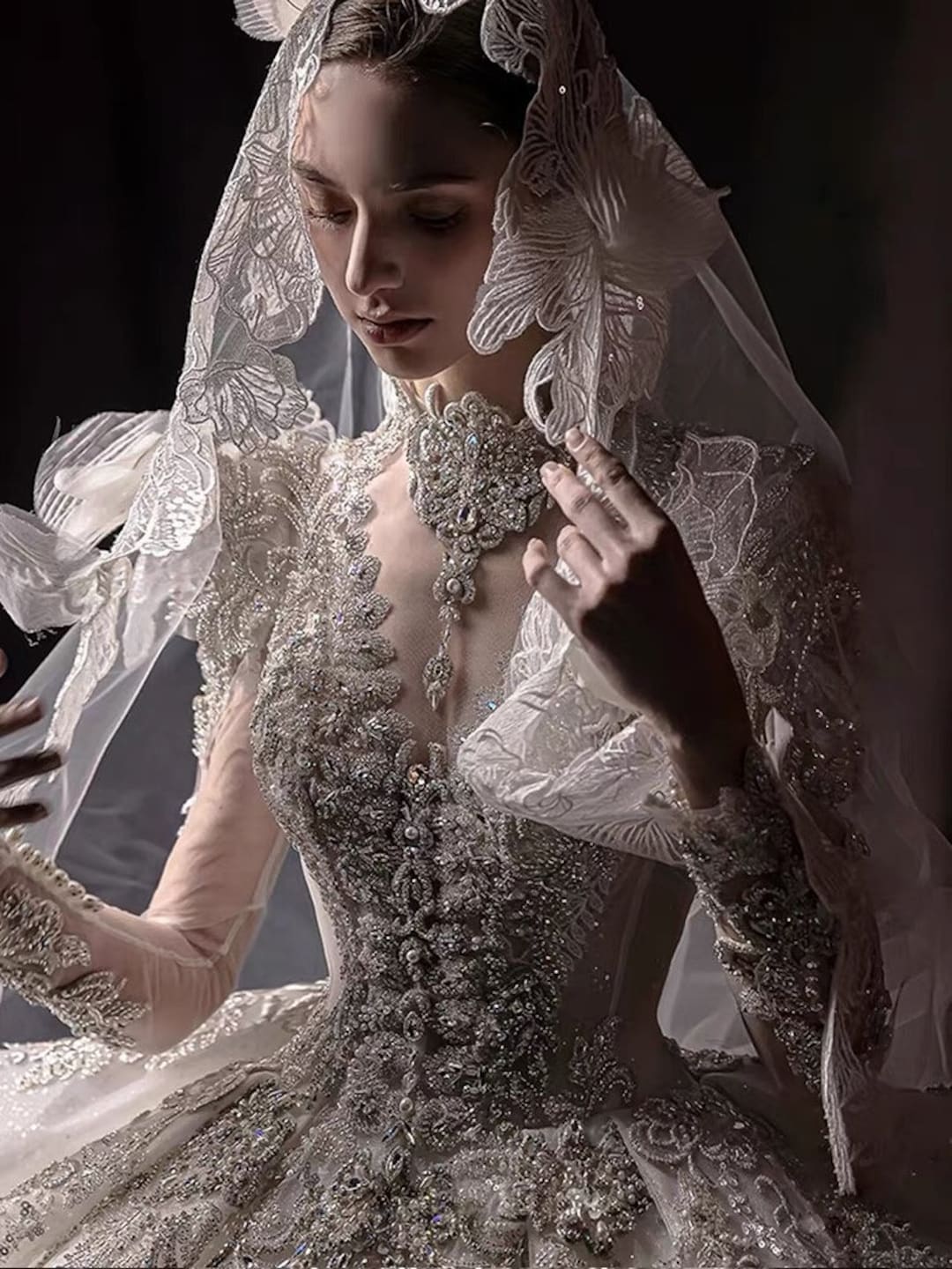 Court style wedding dress hot sale