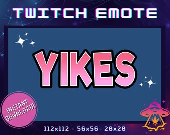 Yikes Twitch Emote | YouTube Emote | Discord Emote | Community Emote | Streamer Emote | Kick Emote | Pink Emote