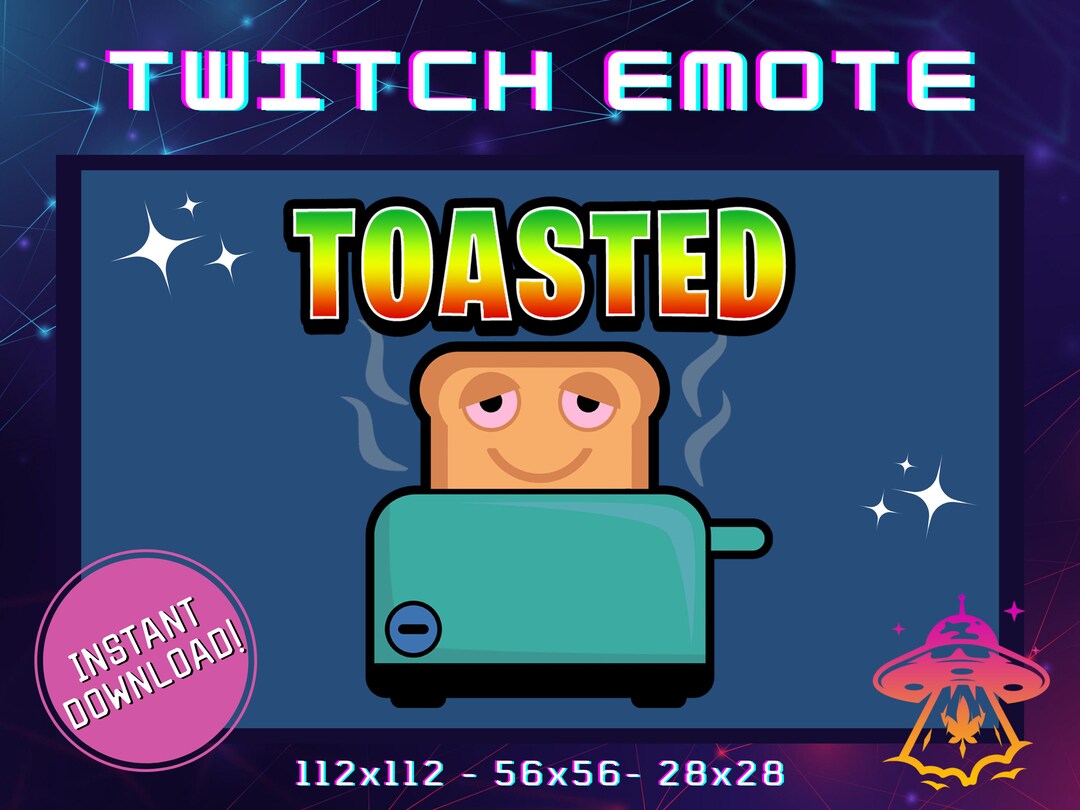 Toasted Twitch Emote Youtube Emote Discord Emote Community Emote Streamer Emote Funny Emote Weed