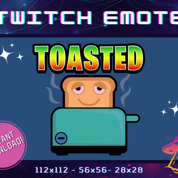 Toasted Twitch Emote | YouTube Emote | Discord Emote | Community Emote | Streamer Emote | Funny Emote | Weed Emote | Stoner Emote