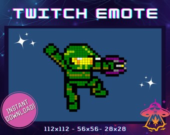 Master Chief Pixel Twitch Emote | YouTube Emote | Discord Emote | Community Emote | Streamer Emote | Funny Emote | Halo Emote | Cute Emote