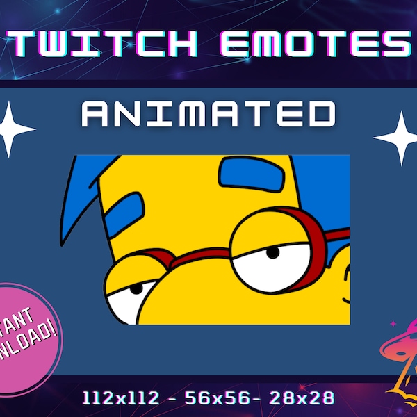 Animated Millhouse Eyebrows Simpsons Twitch Emote | YouTube Emote | Discord | Cute Emote | Streamer Emote | Funny Emote | Cartoon Eyes Emote