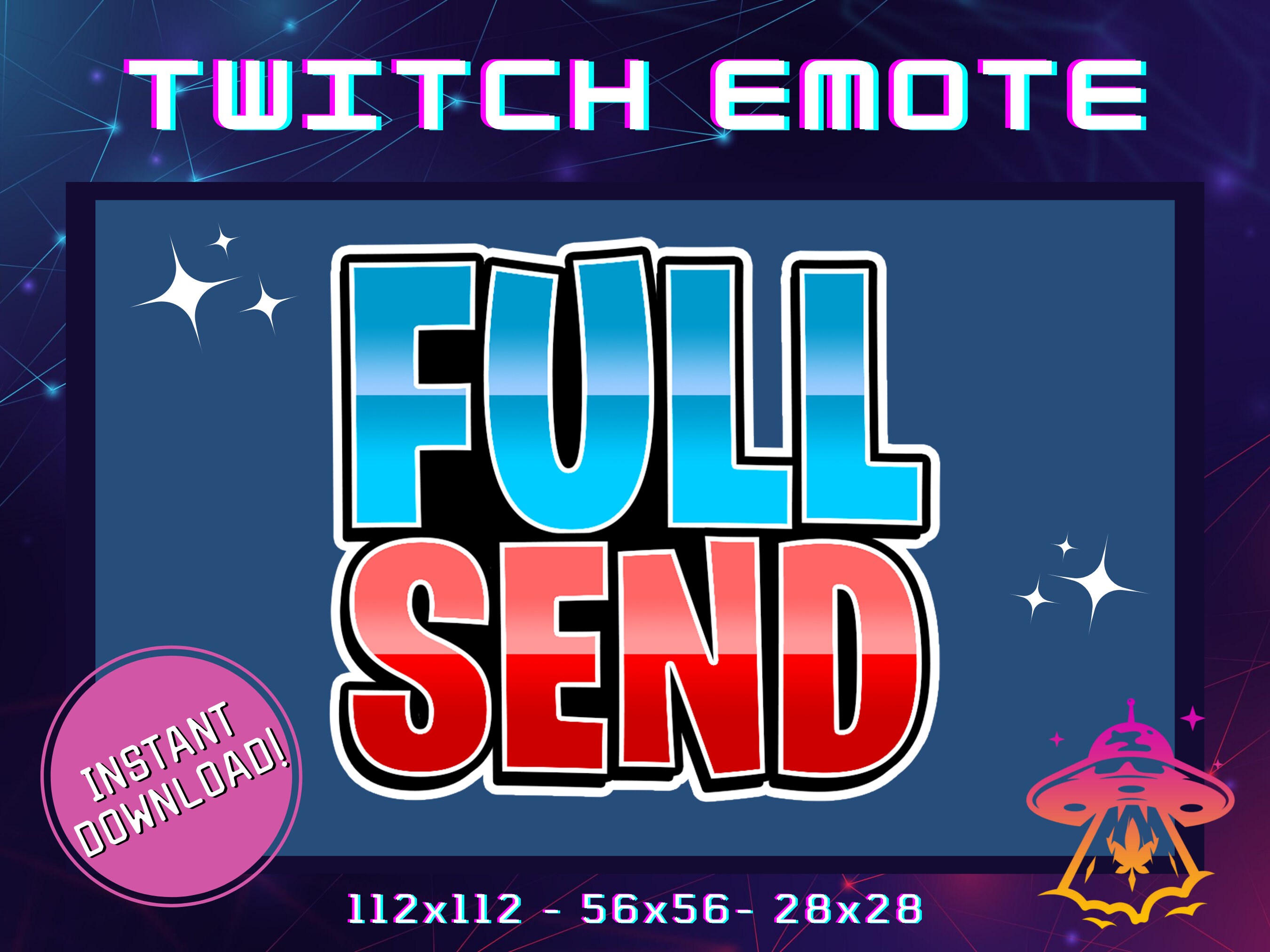 Full Send Twitch Emote Youtube Emote Discord Emote Community Emote