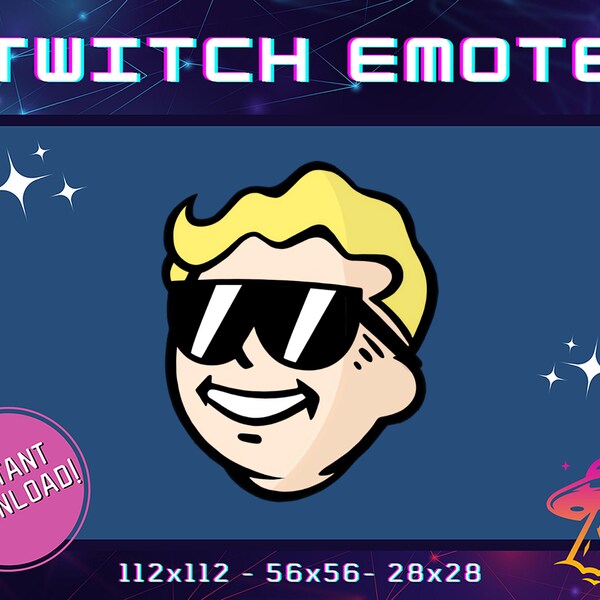 Vault Boy Cool Emote | Pip Boy Emote | Disappointed Emote | Streamer Emote | YouTube | Discord | Twitch | Kick Emote | Funny Emotes