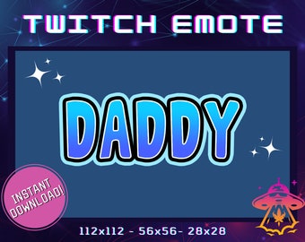 Daddy Twitch Emote | YouTube Emote | Discord Emote | Community Emote | Streamer Emote | Funny Emote | Blue Emote | Dad Emote