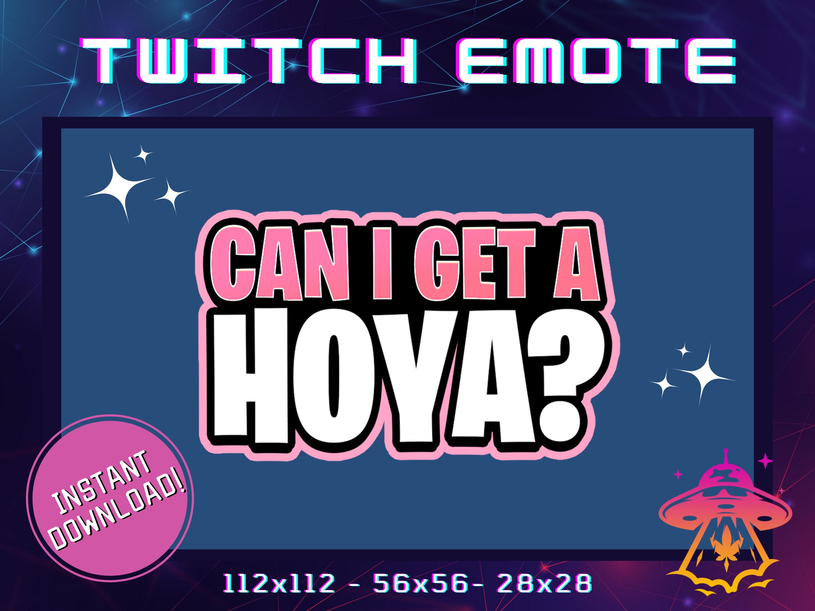 Can I Get a Hoya Twitch Emote Youtube Emote Discord Emote Community Emote Streamer Emote Funny