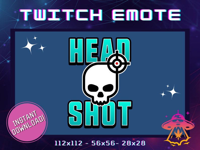 Head Shot Twitch Emote Youtube Emote Discord Emote Community Emote