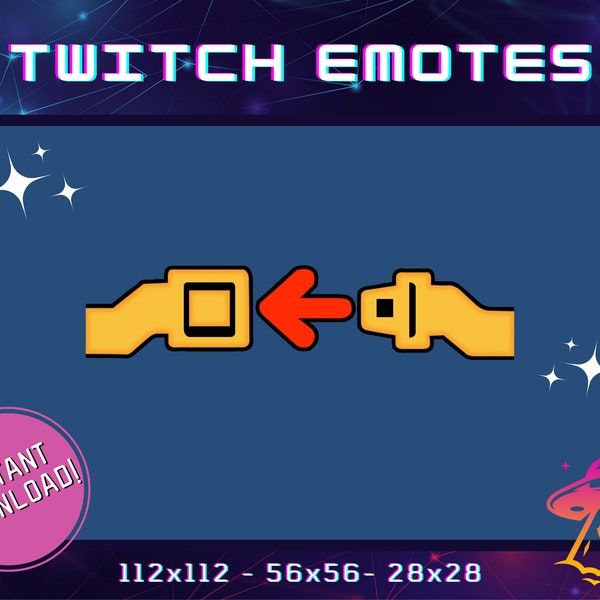 Seatbelt Fasten Twitch Emote | YouTube Emote | Discord Emote | Community Emote | Streamer Emote | Flight Sim | Pilot Airplane Flying Jet