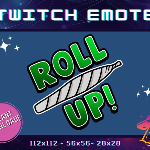 Roll Up Joint Twitch Emote | YouTube Emote | Discord Emote | Community Emote | Streamer Emote | Funny Emote | Weed Emote | Stoner Emote
