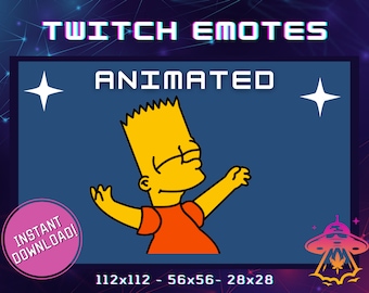 Animated Bart Dancing Simpsons Twitch Emote | YouTube Emote | Discord | Cute Emote | Streamer Emote | Funny Emote | Party Dance Emote
