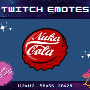 Nuka Bottle Cap Twitch Emote | YouTube Emote | Discord Emote | Community Emote | Streamer Emote | Fall Emote |  Cola Vault-Tec Pip-boy