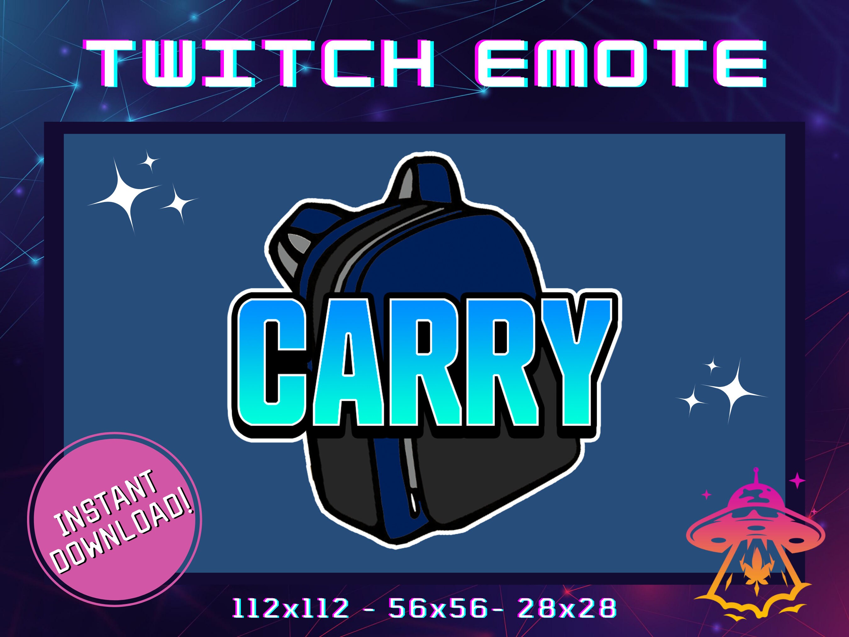 Carry Twitch Emote Youtube Emote Discord Emote Community Emote Streamer
