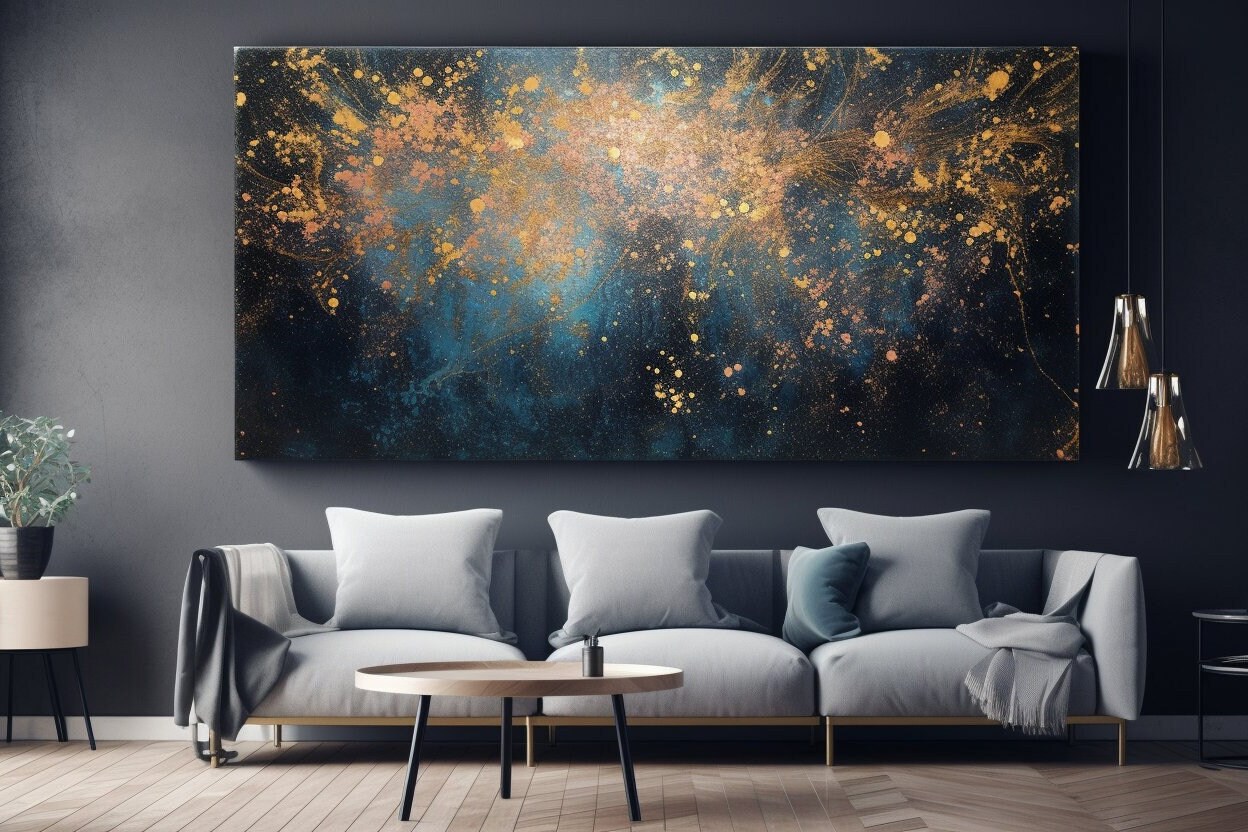 Sparkle Glitter Abstract Canvas Etsy UK