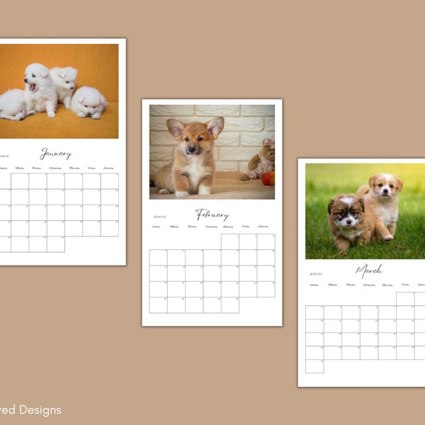 2024 Dog Calendar Etsy