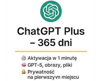 ChatGPT Plus - 365 Days | 1-Minute Activation | GPT-5o, Sora, Images, Files
