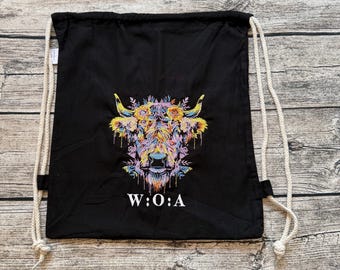 Bullhead Cow Wacken Turnbeutel/Festivalrucksack/Baumwollrucksack