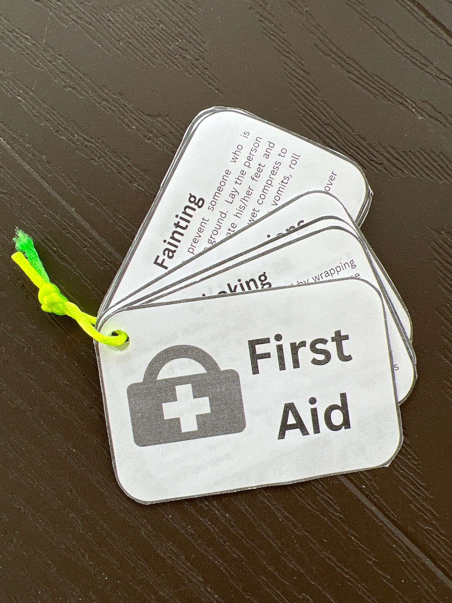 Girl Scouts First Aid Kit Cards Badge Meeting Activity Instant Download Printable Daisy Brownie