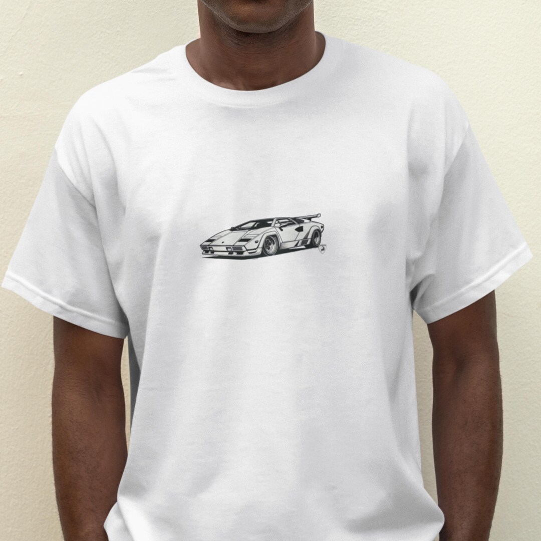 Lamborghini Countach Tee, Car Lover Tee, Automotive Graphic Shirt ...