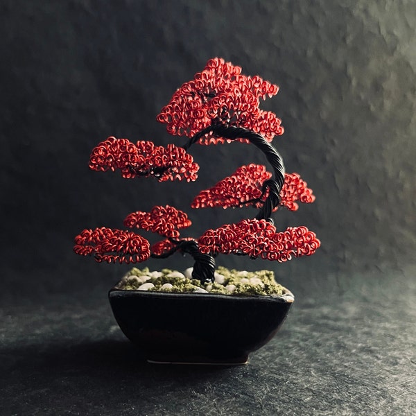 Sculpture fait main - Bonsai, Inspirer dés cerisier typique du japon style Sakura, un cadeau parfait pour les anniversaire