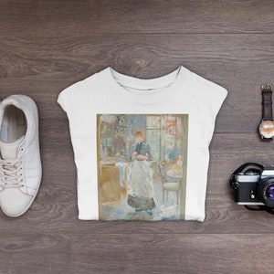 Berthe Morisot - En el comedor (1886), camiseta unisex, regalo retro vintage, camiseta de anime de dibujos animados para hombre y mujer