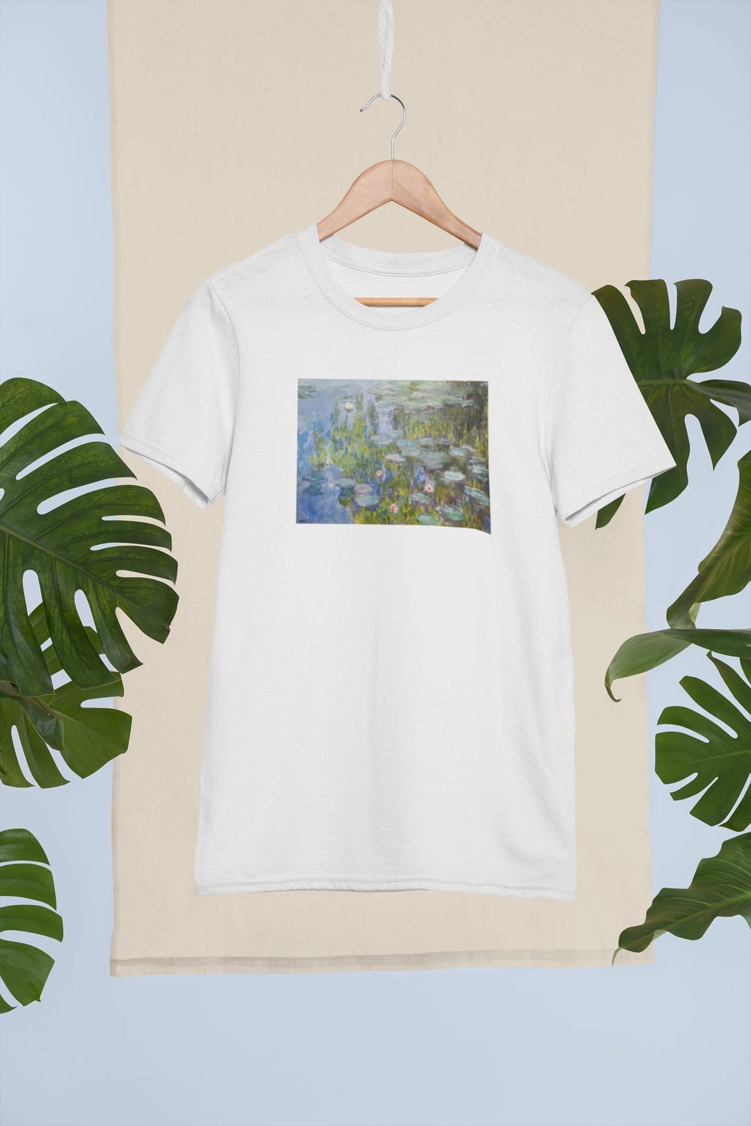 モネの睡蓮Tシャツ：ヴィンテージ風印象派アートTシャツ - Etsy 日本