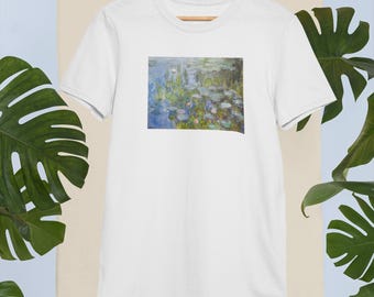 Monet Water Lilies T-Shirt: Vintage-Inspired Impressionist Art Tee
