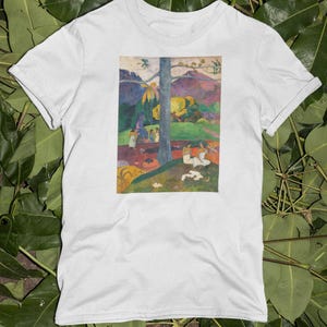 Paul Gauguin - Mata Mua (Dawno, dawno temu) (1892), T-shirt Vintage Retro Prezent Męski Damski Unisex Cartoon Anime Top Tee