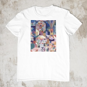 Paul Klee Burggarten T-Shirt | Abstraktes Modernes Kunst T-Shirt | Einzigartiges Geschenk für Kunstliebhaber & Design-Begeisterte