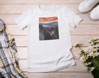 Edvard Munch - Despair (1892), Painting T shirt Art Aesthetic Cool Gift Unisex Artwork Style Top Tee