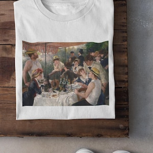 Pierre-Auguste Renoir Luncheon of the Boating Party T-Shirt | Vintage Impressionist Art Print Tee | Perfect Gift for Art Lovers & Socialites