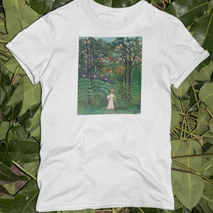Henri Rousseau T-Shirt: Woman in Exotic Forest Vintage Art Tee