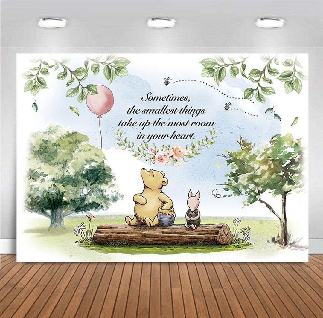 Winnie the Pooh Photography Backdrop 5x7ft Babyshower Decor Etsy