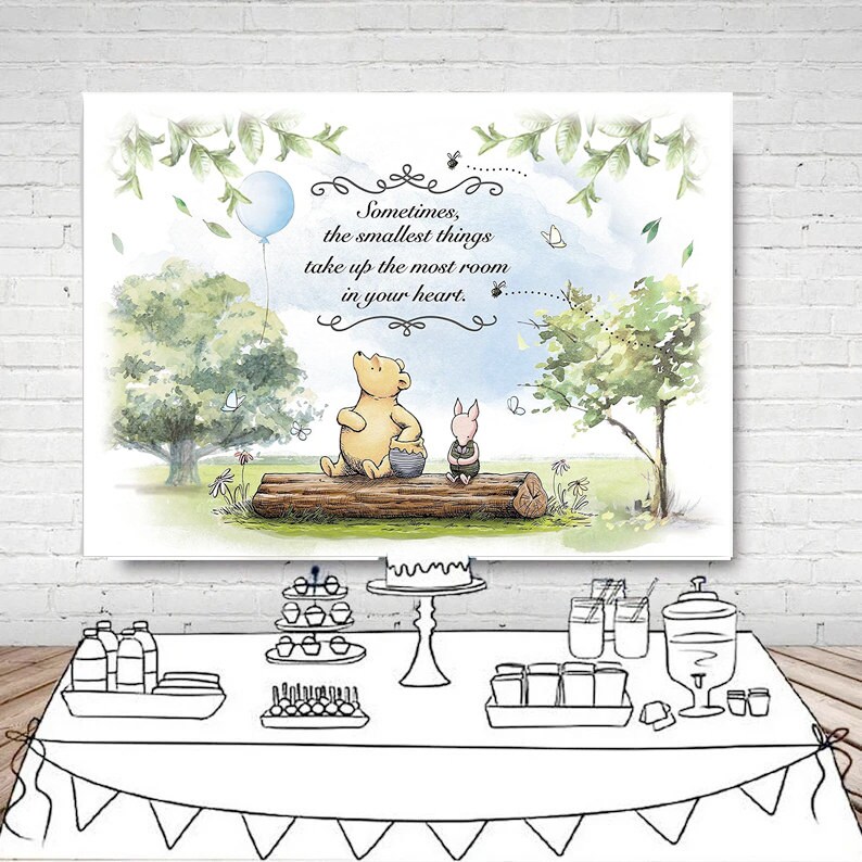 Winnie the Pooh Photography Backdrop 5x7ft Babyshower Decor Etsy