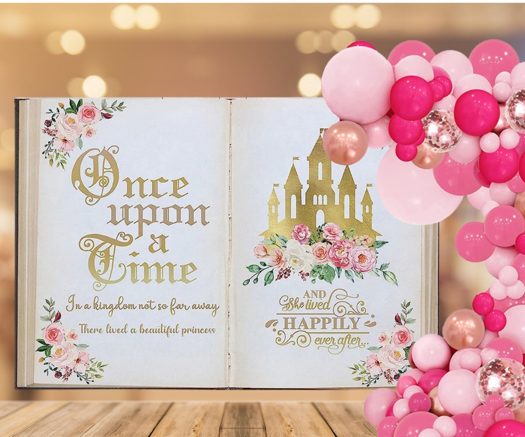 Once Upon A Time Baby Shower Backdrop Fairy Tale Baby Shower Etsy
