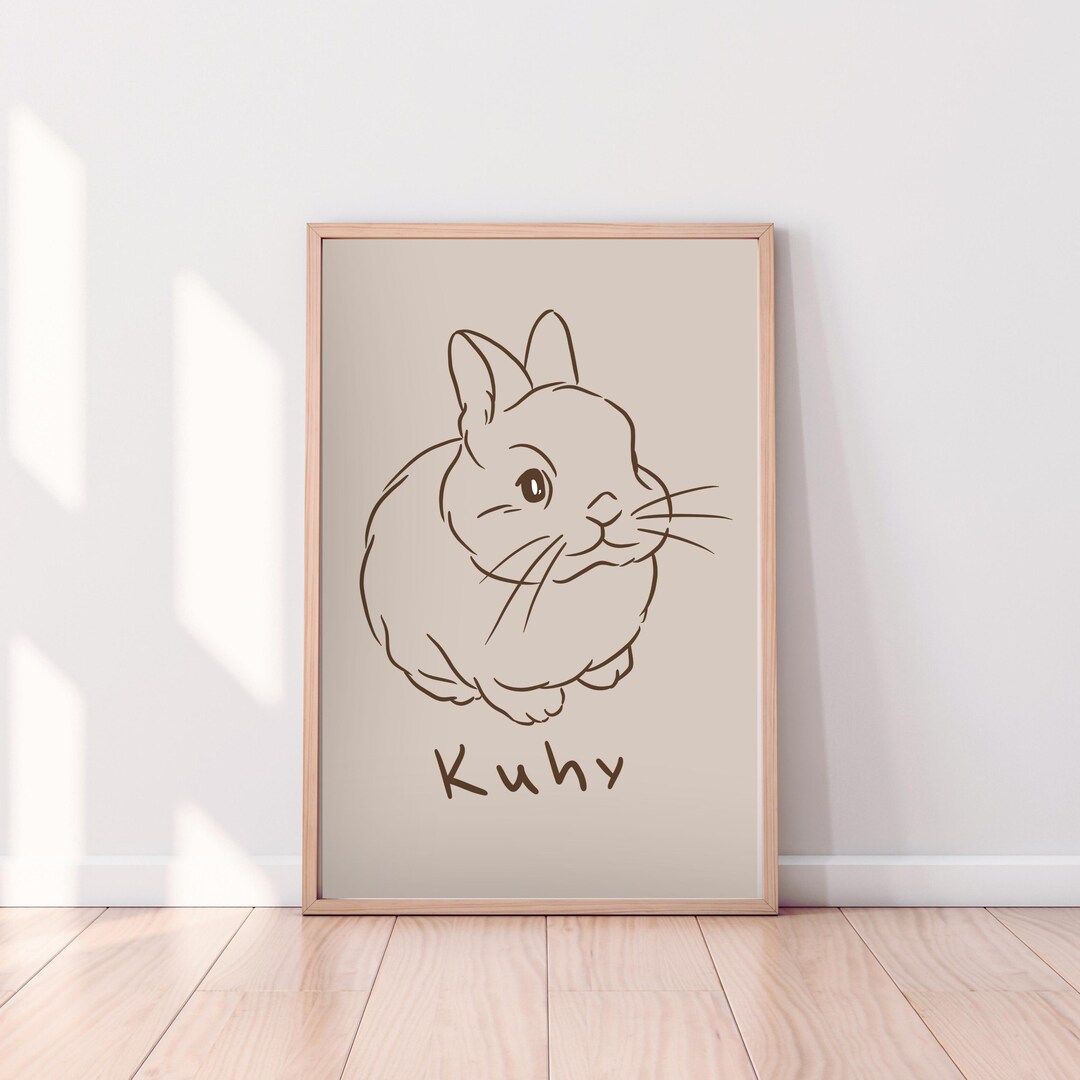 Custom Rabbit Portrait | Rabbit Portraits From Photos | Rabbit ...