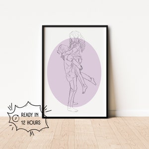 Custom minimalist portrait | line drawing | minimalist illustration | minimalist drawing | single line art