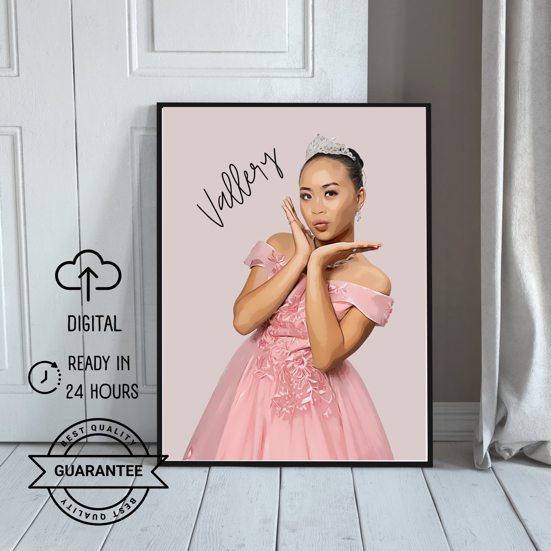 Custom Portrait Drawing From Photo | Personalized Gift Graduation ...