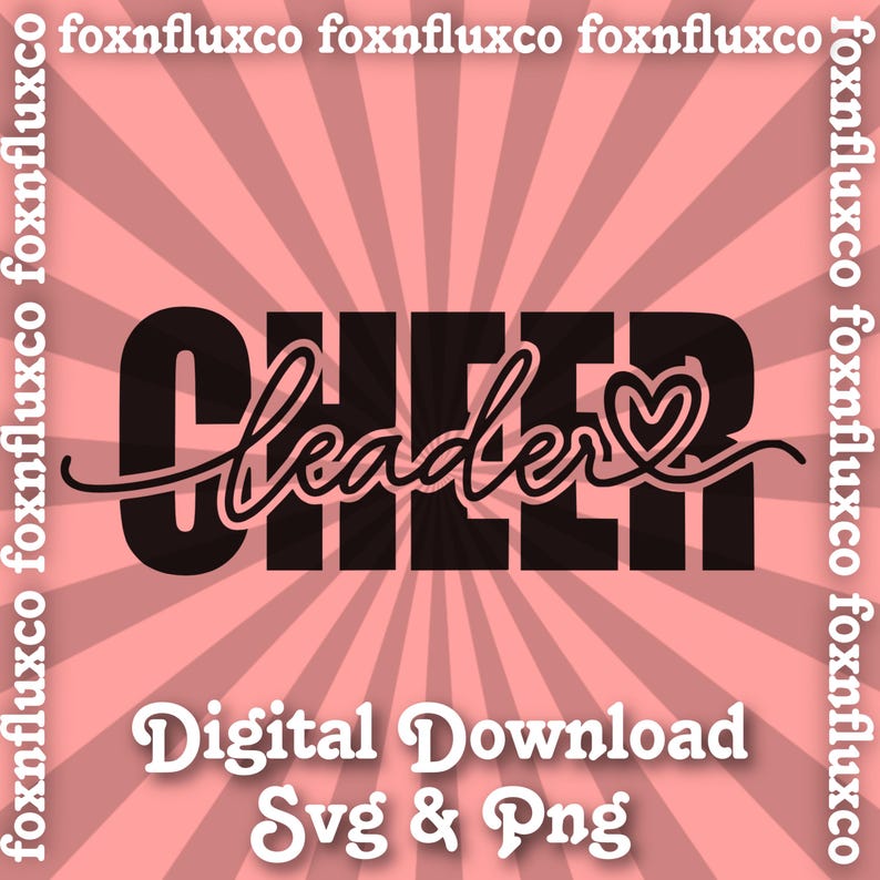 Cheer Cheerleader Font Cute SVG PNG Digital Design - Etsy