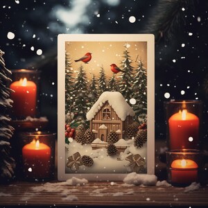 Merry Christmas Holiday Card | Printable Christmas Card | Holiday Cards | Modern Christmas Card | Instant Download | PDF Print