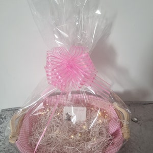 Babie Basket Hamper Kit Make Your Own Hamper Baby Shower New Born Gift Basket- Pink and Blue With or Without Lights