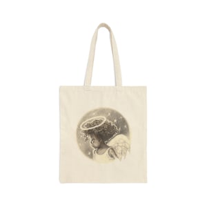 Little Angel Tote Bag, Guardian Angel Shopper, Unique Christmas Gift, Angel gift idea, cute angel gifts image 1