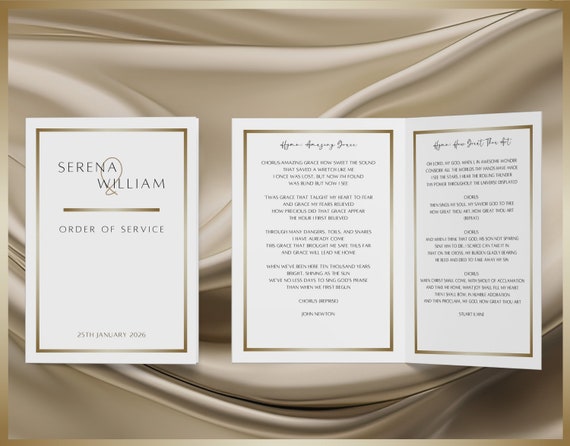 4 Page Wedding Programs Wedding Program Template | PosterMyWall