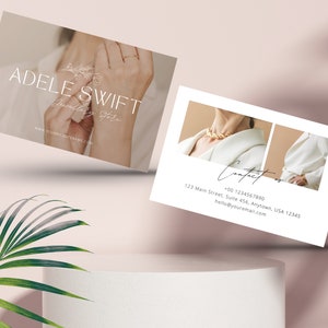 Modello di biglietto da visita elegante, biglietto da visita minimalista, biglietto da visita chic moderno, biglietti da visita fai da te, modello di biglietto da visita fotografico
