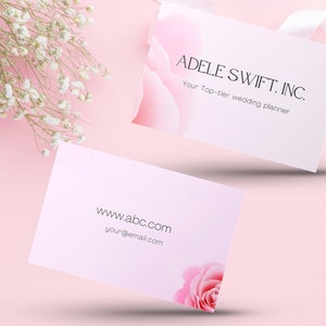 Rosa Visitenkarten, Canva bearbeitbar, modern, schick, elegant, druckbare Visitenkarte, rosa Visitenkarte Design, rosa Marmor Visitenkarte