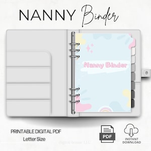 Nanny Binder, Nanny Planner, Nanny Log, Nanny Notes, Nanny Checklist, Nanny Guide, Nanny Template,Nanny Planner, Nanny Schedule,Nanny Bundle