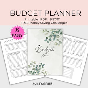 Budget Planner Printable PDF, Finance Planner, Bi-Weekly Budget, Monthly Budget, Weekly Budget, Paycheck Budget Printable, Budget Template