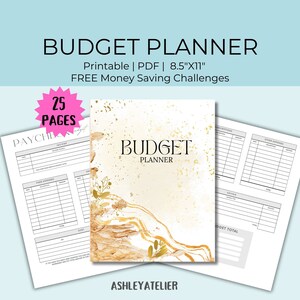 Budget Planner Printable PDF, Finance Planner, Bi-Weekly Budget, Monthly Budget, Weekly Budget, Paycheck Budget Printable, Budget Template