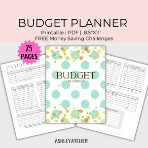 Budget Planner Printable PDF, Finance Planner, Bi-Weekly Budget, Monthly Budget, Weekly Budget, Paycheck Budget Printable, Budget Template