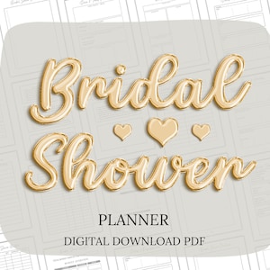 Bridal Shower Planner, Bridal Shower Planner Printable, Bridal Shower Program Template, Digital Bridal Shower Planner PDF GoodNotes